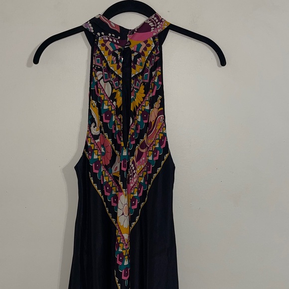 Johnny Was Nadia Halter Silk-Blend Maxi Dress medium - Picture 6 of 8
